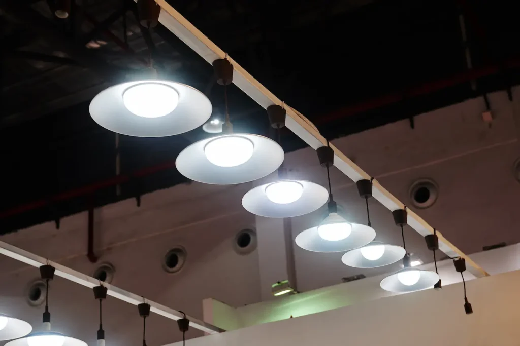 Led Hanging Lighting In An Office
