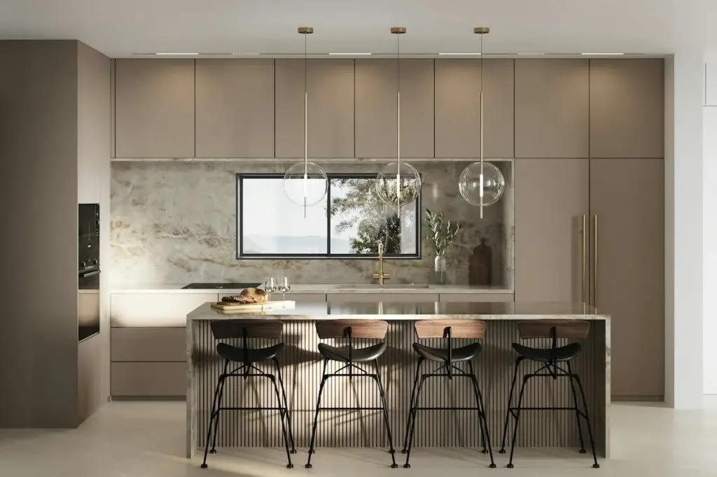 Beautiful Kitchen With Dim Lighting